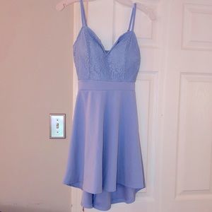 Ice blue skater dress